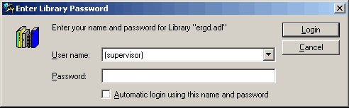 - Окно Enter Library Password
